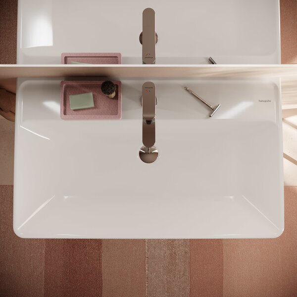 Hansgrohe Xanuia Q umyvadlo 80x48 cm obdélníkový klasický bílá lesk 60225450
