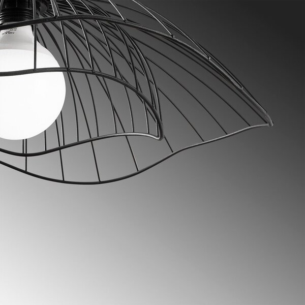 Černé závěsné svítidlo s kovovým stínidlem ø 50 cm Farac – Opviq lights