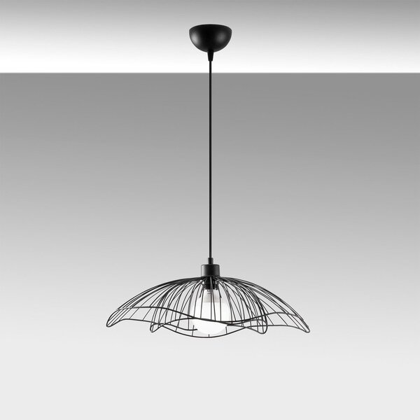 Černé závěsné svítidlo s kovovým stínidlem ø 50 cm Farac – Opviq lights