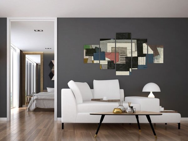 Obraz - Abstrakce, kubismus (125x70 cm)