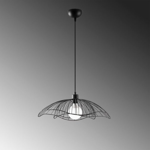 Černé závěsné svítidlo s kovovým stínidlem ø 50 cm Farac – Opviq lights