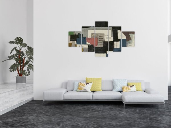 Obraz - Abstrakce, kubismus (125x70 cm)