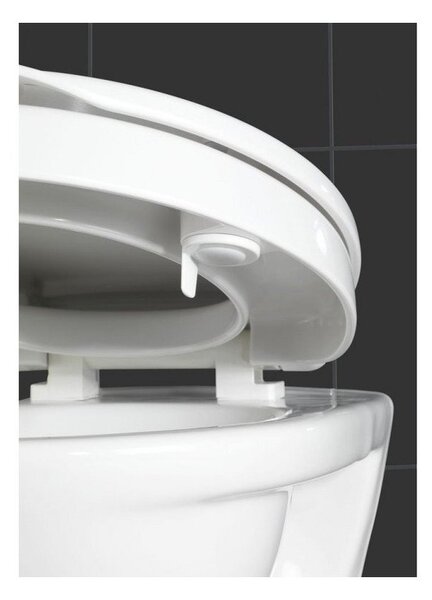 Bílé WC sedátko Wenko Secura Comfort