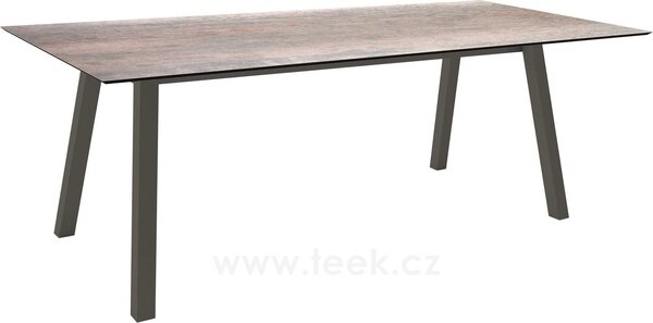 Stern Jídelní stůl Interno, Stern, obdélníkový 180x100x75 cm, profil nohou čtvercový, rám hliník barva dle vzorníku, deska HPL barva dle vzorníku