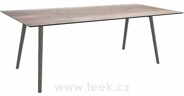 Stern Jídelní stůl Interno, Stern, obdélníkový 180x100x75 cm, profil nohou kulatý, rám hliník barva dle vzorníku, deska HPL barva dle vzorníku