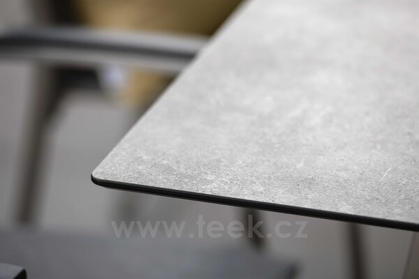 Stern Jídelní stůl Interno, Stern, obdélníkový 220x100x75 cm, profil nohou kulatý, rám hliník barva dle vzorníku, deska HPL barva dle vzorníku