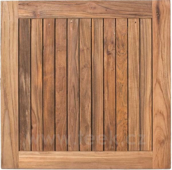 Stern Jídelní stůl Classic, Stern, čtvercový 80x80x73 cm, profil nohou čtvercový, rám hliník barva dle vzorníku, deska teak