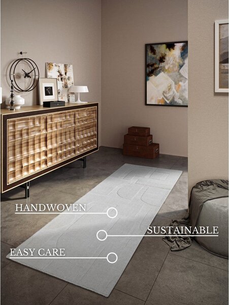 Krémový ručně tkaný vlněný běhoun 80x250 cm Alexis – Villeroy&Boch