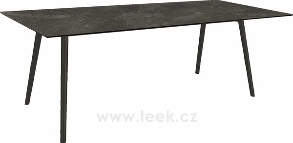 Stern Jídelní stůl Interno, Stern, obdélníkový 220x100x75 cm, profil nohou kulatý, rám hliník barva dle vzorníku, deska HPL barva dle vzorníku