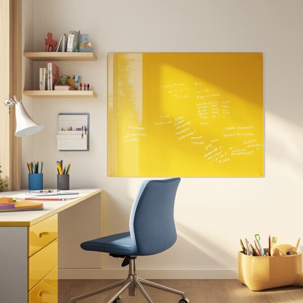 Žlutá neapolská skleněná magnetická tabule Smatab® - 40 × 60 cm