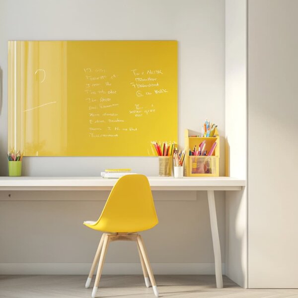 Žlutá neapolská skleněná magnetická tabule Smatab® - 40 × 60 cm