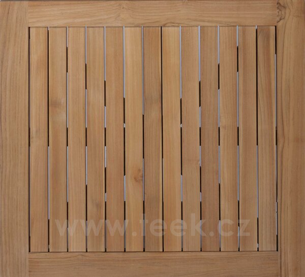 Stern Jídelní stůl Classic, Stern, čtvercový 80x80x73 cm, profil nohou čtvercový, rám hliník barva dle vzorníku, deska teak
