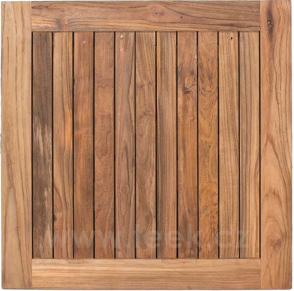 Stern Jídelní stůl Classic, Stern, čtvercový 90x90x73 cm, profil nohou čtvercový, rám hliník barva dle vzorníku, deska teak