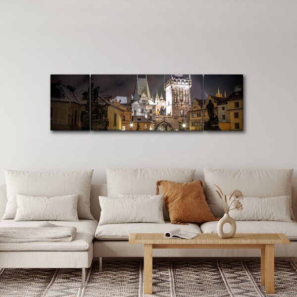 Obraz nasvětlené Prašné brány (170x50 cm)