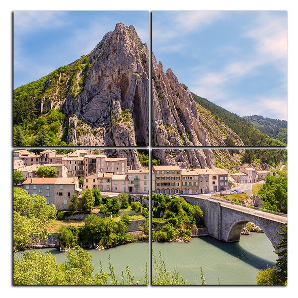 Obraz na plátně - Sisteron v Provence - čtverec 3235E (60x60 cm)