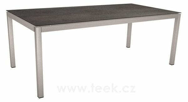 Stern Jídelní stůl Classic, Stern, obdélníkový 200x100x73 cm, profil nohou čtvercový, rám nerezová ocel, deska HPL barva dle vzorníku
