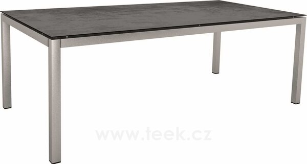 Stern Jídelní stůl Classic, Stern, obdélníkový 200x100x73 cm, profil nohou čtvercový, rám nerezová ocel, deska HPL barva dle vzorníku