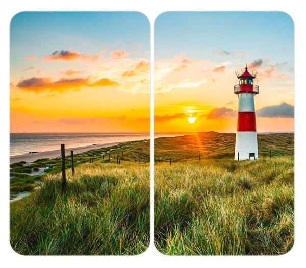 Kryty na sporák v sadě 2 ks z tvrzeného skla 52x30 cm Lighthouse - Maximex