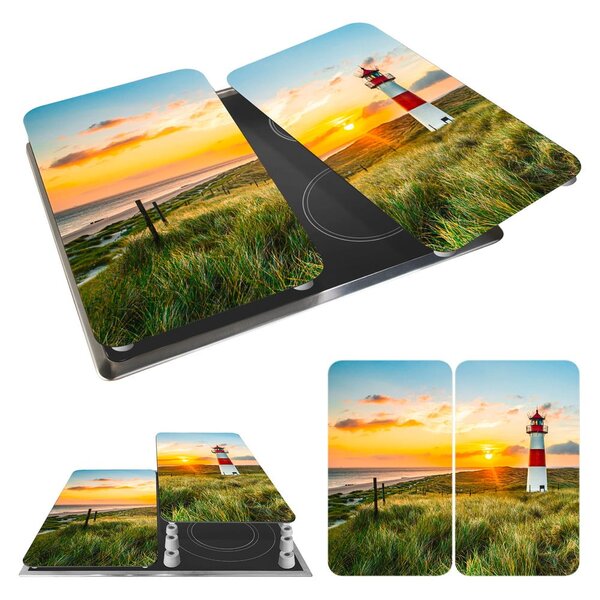 Kryty na sporák v sadě 2 ks z tvrzeného skla 52x30 cm Lighthouse - Maximex