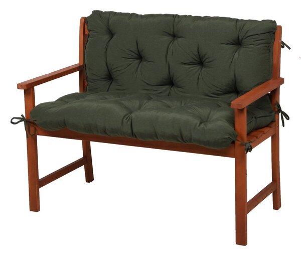 Khaki zahradní podsedáky v sadě 2 ks – na lavici 50x100 cm Selby – Sun Garden