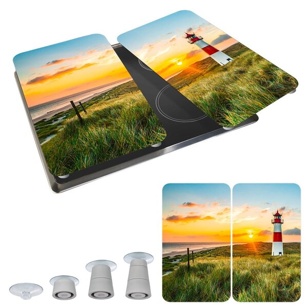 Kryty na sporák v sadě 2 ks z tvrzeného skla 52x30 cm Lighthouse - Maximex