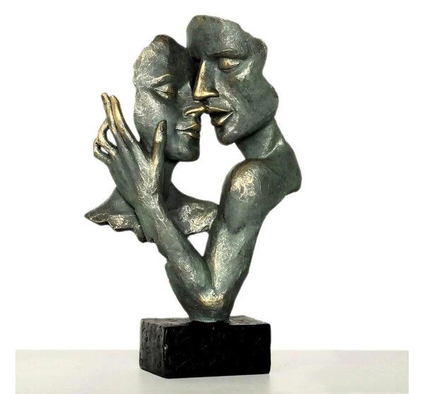 Stolní dekorace 31,5x9,5x19 cm pryskyřice/patina
