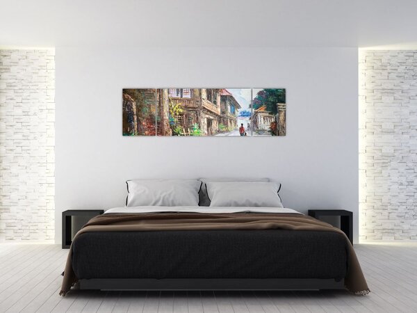 Obraz Filipínské vesnice, Asie (170x50 cm)