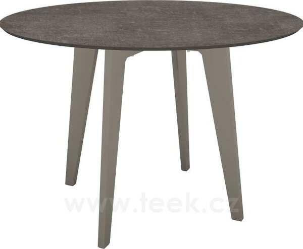 Stern Jídelní stůl, Stern, kulatý 110x75 cm, rám lakovaný hliník barva dle vzorníku, deska HPL barva dle vzorníku
