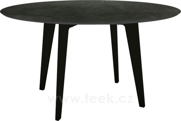 Stern Jídelní stůl, Stern, kulatý 134x75 cm, rám lakovaný hliník barva dle vzorníku, deska HPL barva dle vzorníku