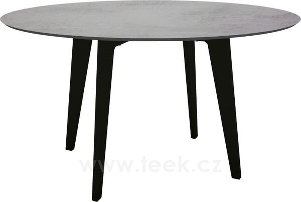 Stern Jídelní stůl, Stern, kulatý 134x75 cm, rám lakovaný hliník barva dle vzorníku, deska HPL barva dle vzorníku