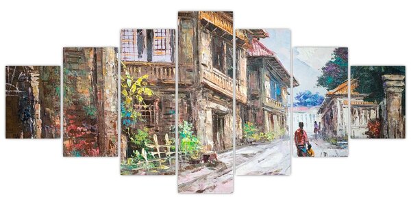 Obraz Filipínské vesnice, Asie (210x100 cm)