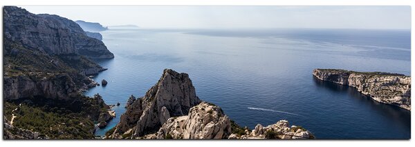Obraz na plátně - Majestátní krajina s klidným mořem - panoráma 5233A (105x35 cm)