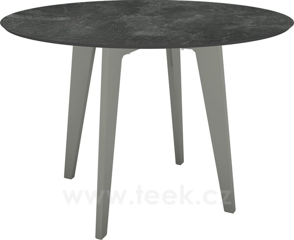 Stern Jídelní stůl, Stern, kulatý 110x75 cm, rám lakovaný hliník barva dle vzorníku, deska HPL barva dle vzorníku