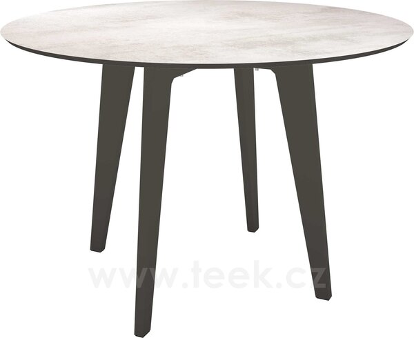 Stern Jídelní stůl, Stern, kulatý 110x75 cm, rám lakovaný hliník barva dle vzorníku, deska HPL barva dle vzorníku