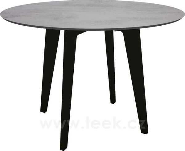 Stern Jídelní stůl, Stern, kulatý 110x75 cm, rám lakovaný hliník barva dle vzorníku, deska HPL barva dle vzorníku