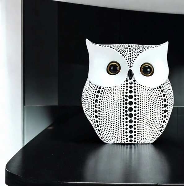 Stolní dekorace 15 cm bílá/černá