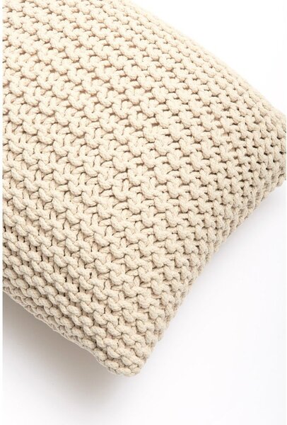 Béžový polštářový puf Bonami Essentials Knit