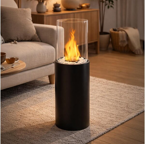 BIO krb ROMA 26,5x80,5 cm 2kW černá + ochranný kryt