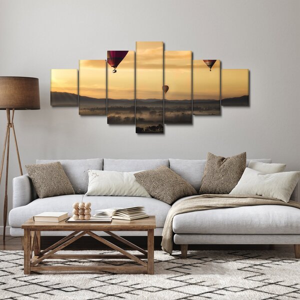 Obraz - létající balóny (210x100 cm)