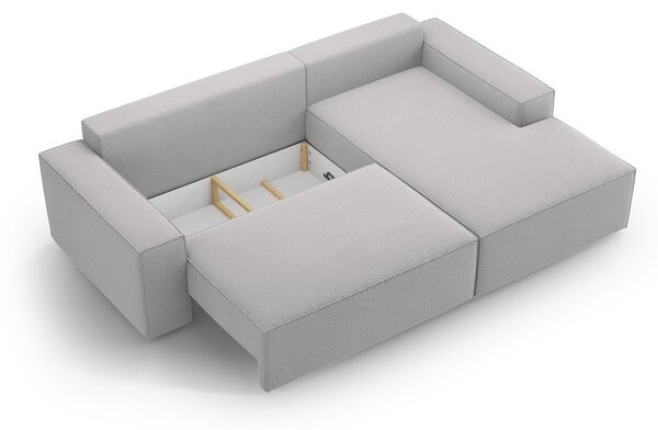 Světle šedá rozkládací rohová pohovka (pravý roh) Jodie – Micadoni Home