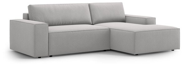 Světle šedá rozkládací rohová pohovka (pravý roh) Jodie – Micadoni Home