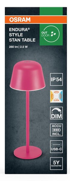 LEDVANCE stolní LED lampa Endura Style Table CCT USB 2,5 W 5 V stmívatelná