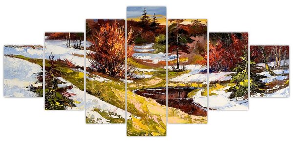 Obraz - Příchod jara (210x100 cm)
