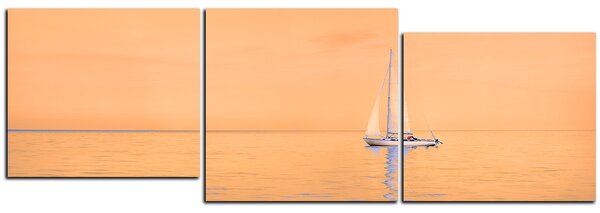 Obraz na plátně - Plachetnice na moři - panoráma 5248FE (90x30 cm)
