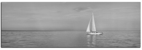 Obraz na plátně - Plachetnice na moři - panoráma 5248QA (105x35 cm)