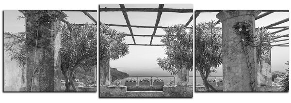 Obraz na plátně - Starověká zahrada na mořském pobřeží - panoráma 5249QD (90x30 cm)