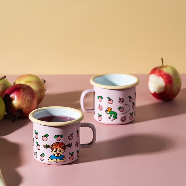 Muurla Hrnek Pippi Fruits 2,5 dl, smalt / růžový