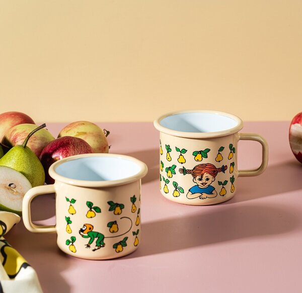 Muurla Hrnek Pippi Fruits 0,37l, smalt / žlutý