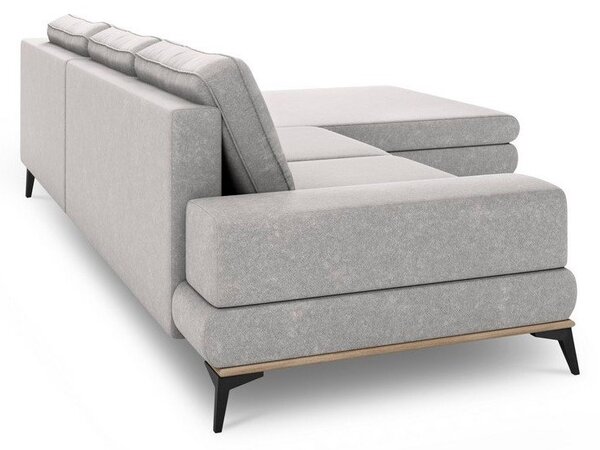 Světle šedá rozkládací rohová pohovka Windsor & Co Sofas Planet, pravý roh