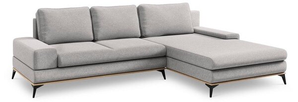 Světle šedá rozkládací rohová pohovka Windsor & Co Sofas Planet, pravý roh